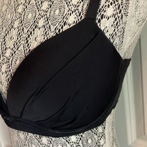 Reggiseno Bikini Victoria's Secret 36D, Nero, Con Ferretto, Push-up, Tracolline Sottili, Nuovo Con Etichette
